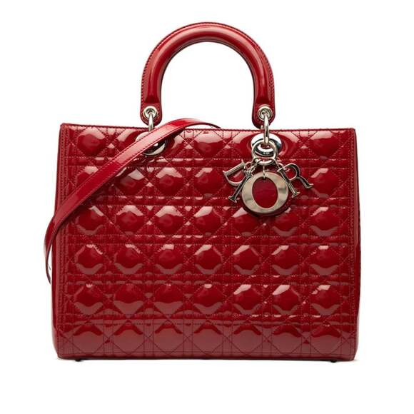 Dior Handbags - CHRISTIAN DIOR Red Leather Shoulder Bag